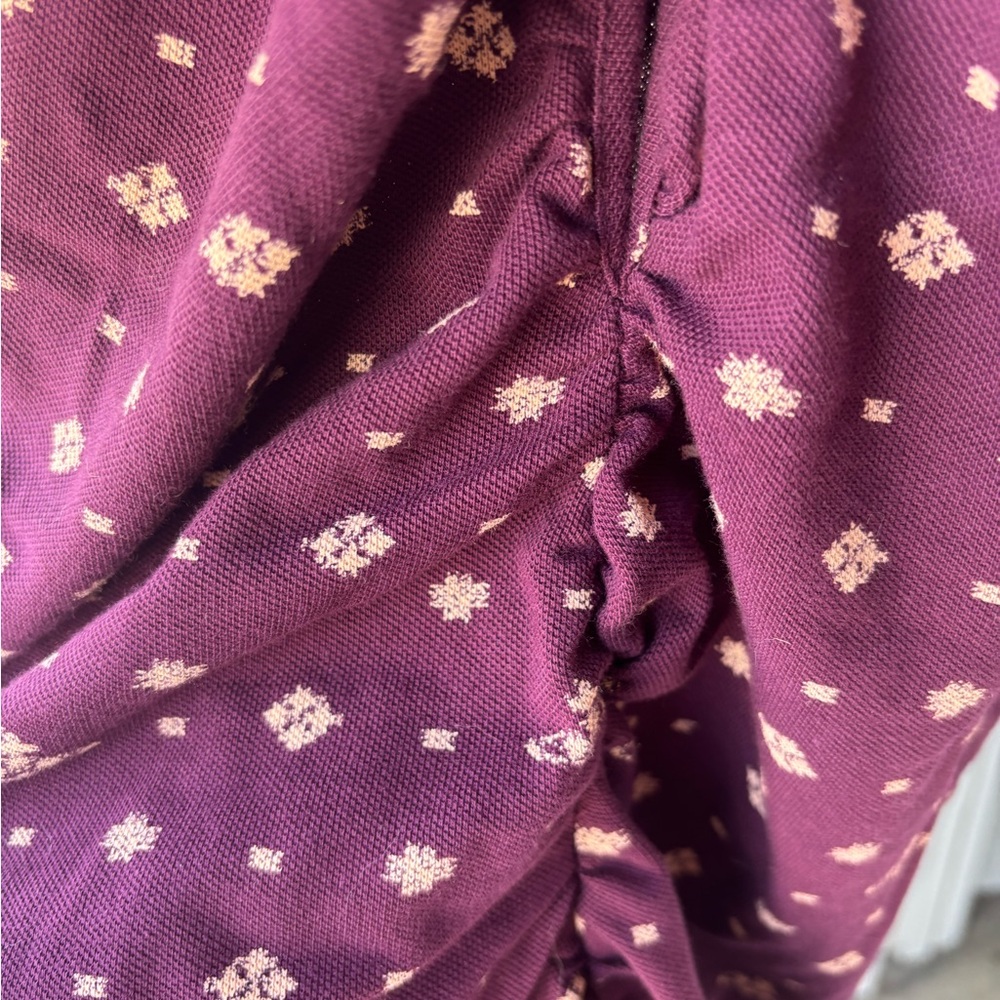 Pulling printed ruched cotton midi dress - Picture 4 of 12